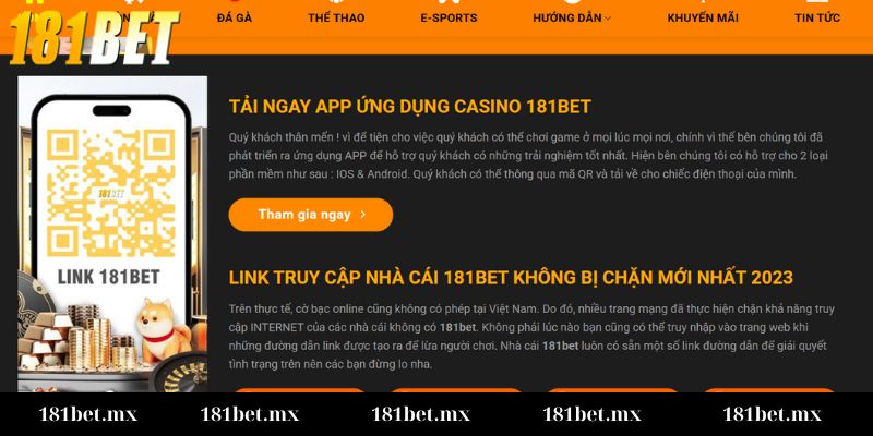 Tải app 181BET nhanh chóng